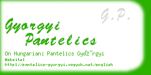 gyorgyi pantelics business card
